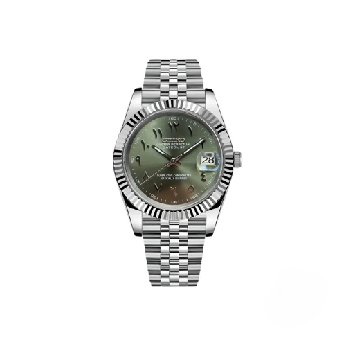 Seiko Mod Datejust - Chiffres arabe 41mm - Vert 2