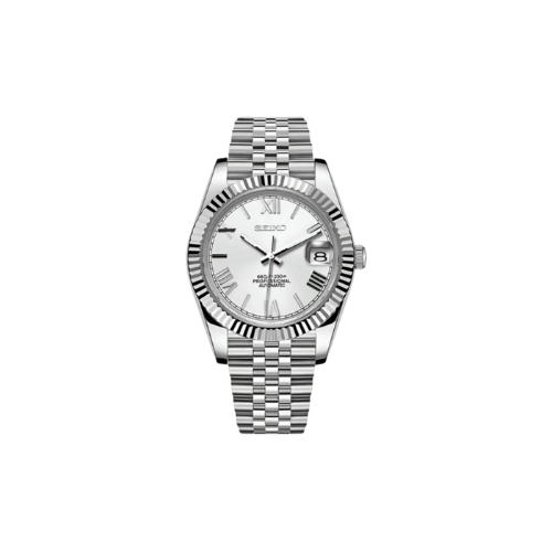 Seiko Mod Datejust - Chiffres romain 41mm - Blanc