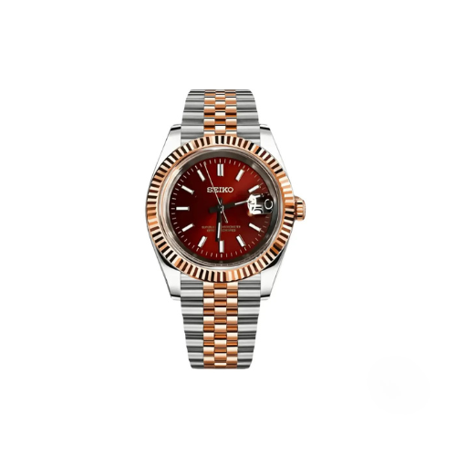 Seiko Mod Datejust - 41mm - Or rose