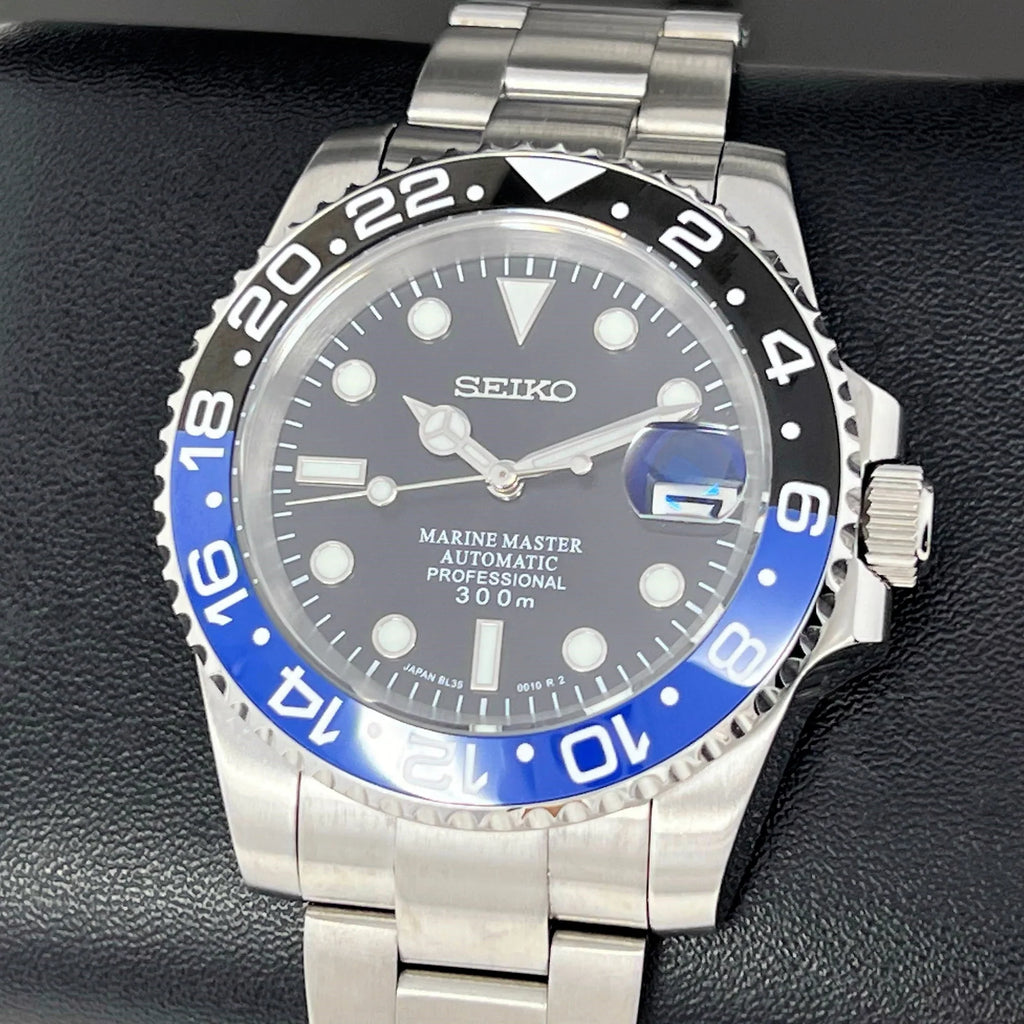 Seiko Mod GMT-Master 2 - Batman 41mm - Oyster