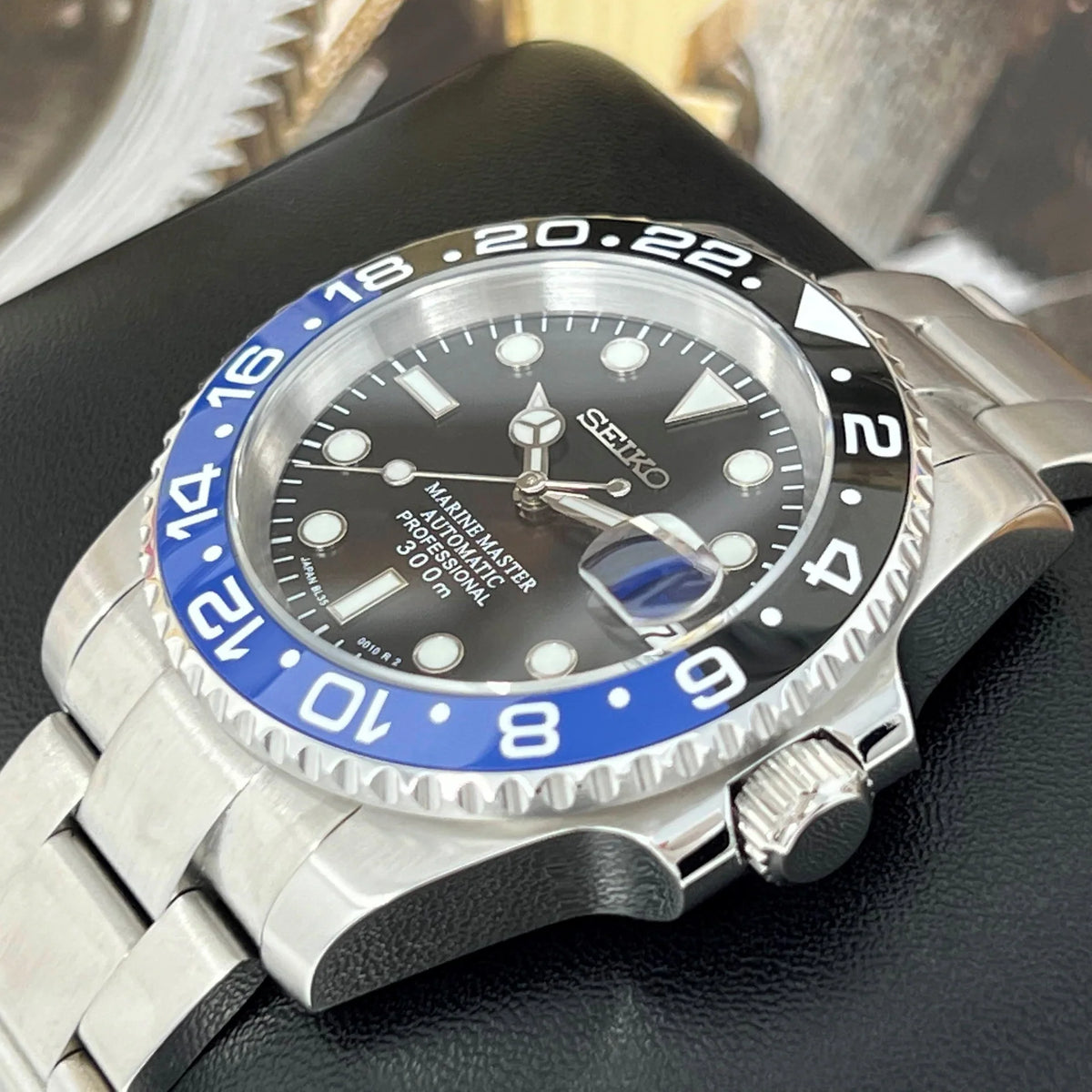 Seiko Mod GMT-Master 2 - Batman 41mm - Jubilee