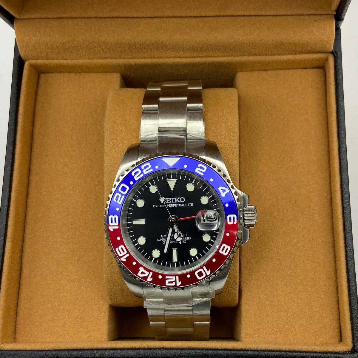 Seiko Mod GMT-Master 2 - Pepsi 41mm - Jubilee