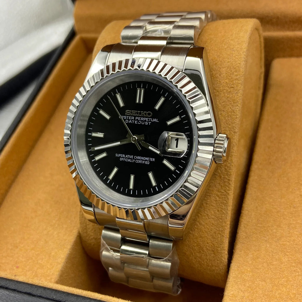 Seiko Mod Datejust -  41mm - Noir