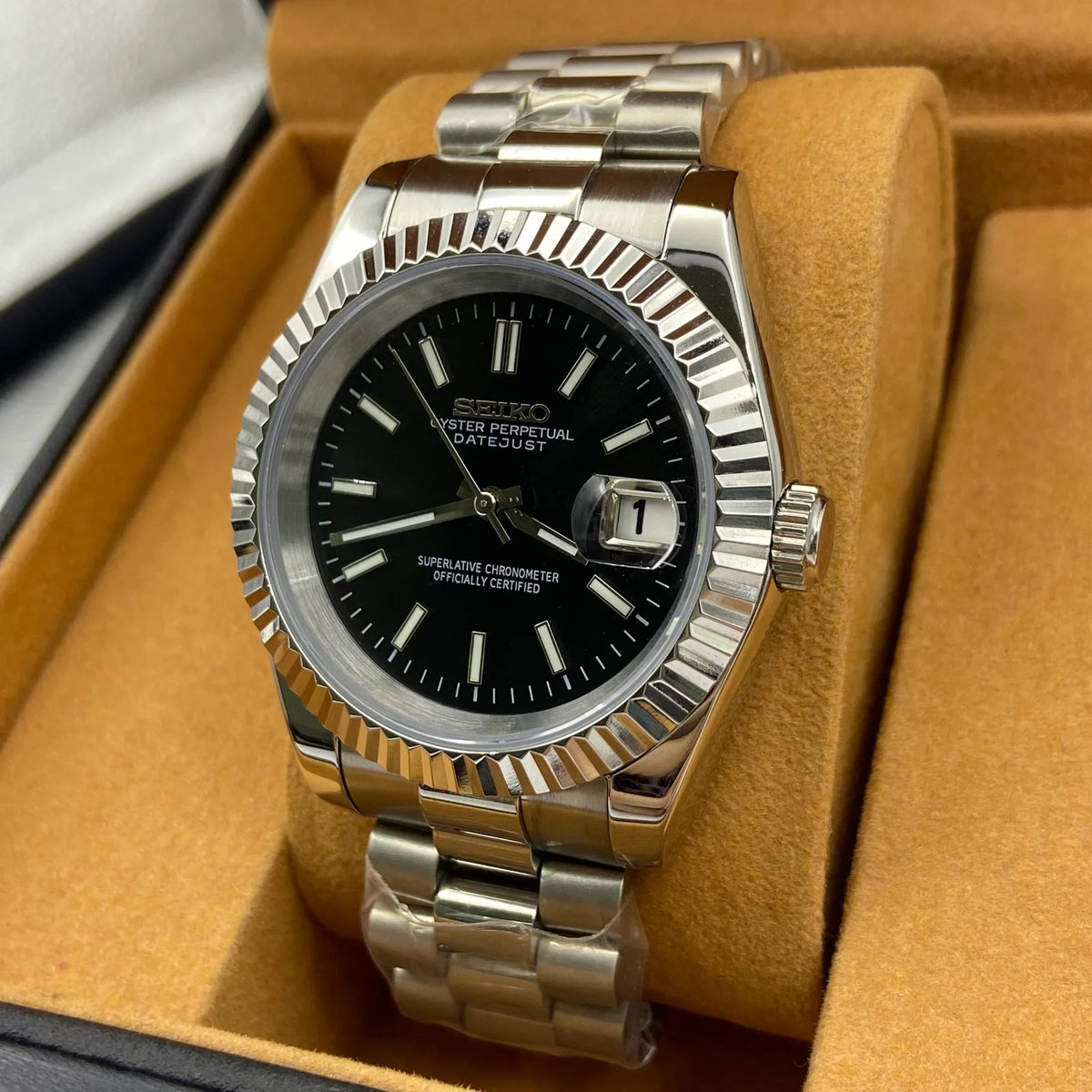 Seiko Mod Datejust -  41mm - Noir