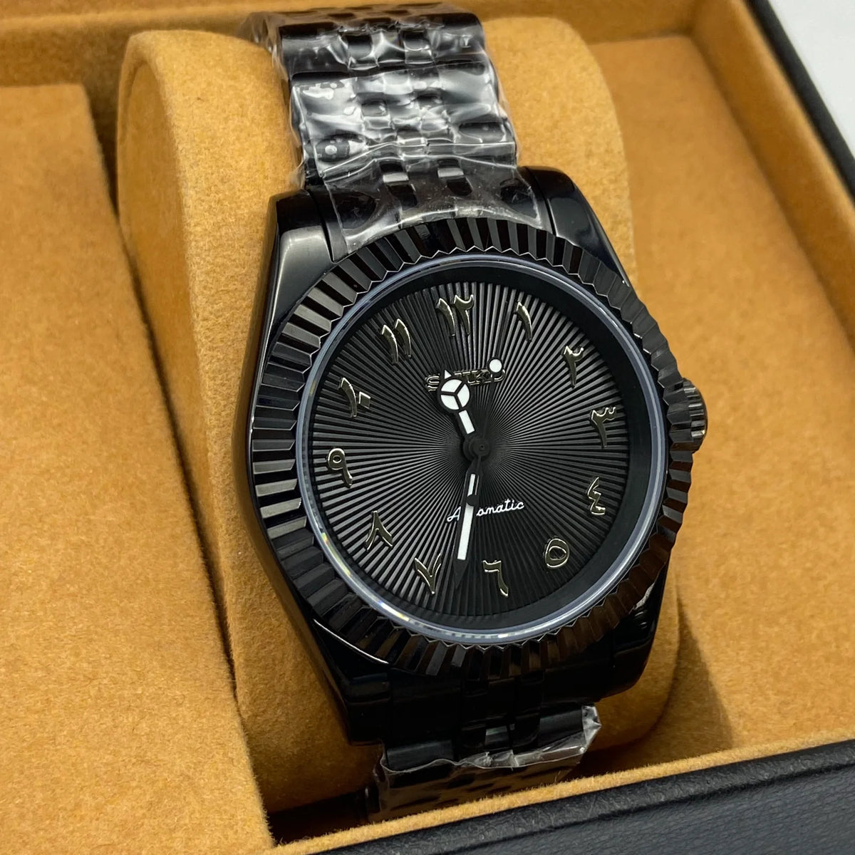 Seiko Mod Datejust - Chiffres arabe 41mm - Full black