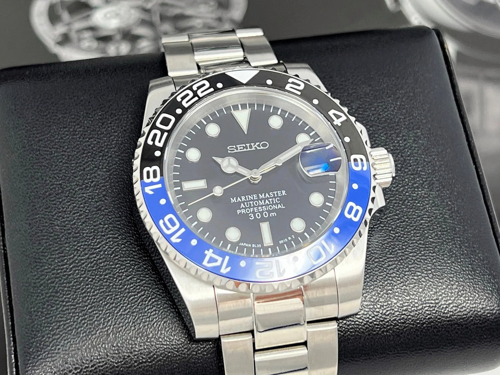 Seiko Mod GMT-Master 2 - Batman 41mm - Oyster