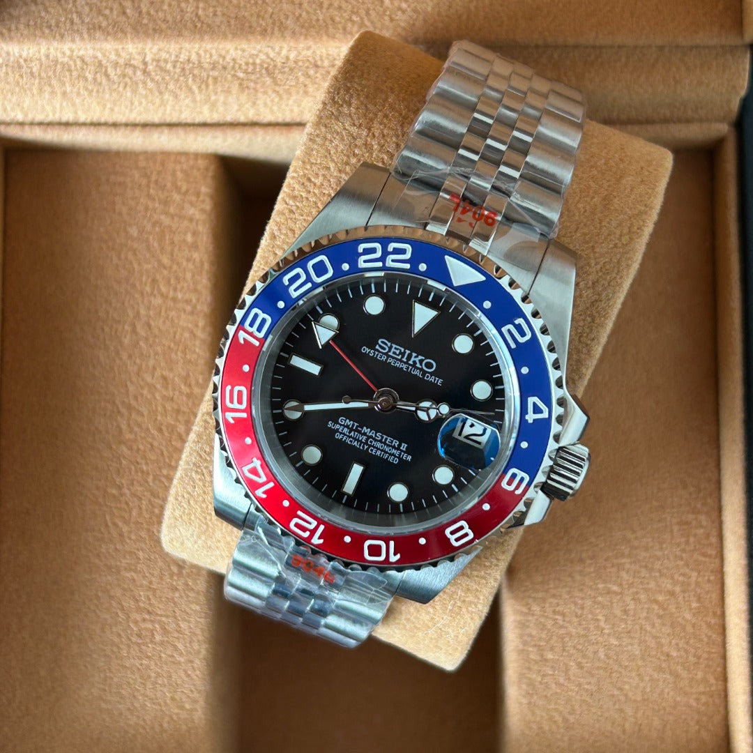 Seiko Mod GMT-Master 2 - Pepsi 41mm - Jubilee
